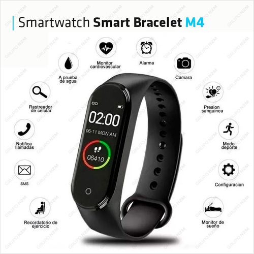 Reloj smart best sale band m4 caracteristicas